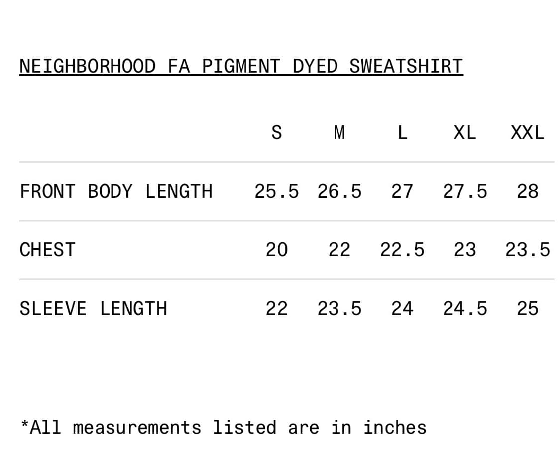 [XL] 네이버후드x퍼킹어썸 피그먼트 다이드 맨투맨 상품이미지5