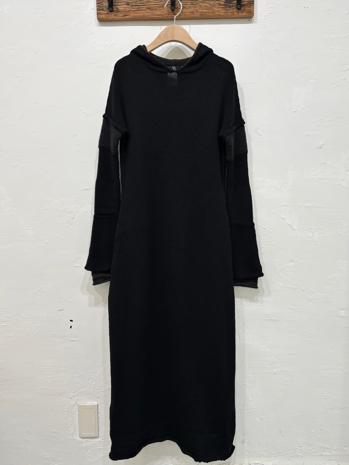 Yohji Yamamoto 요지야마모토 블랙 후드 롱 원피스 상품이미지4