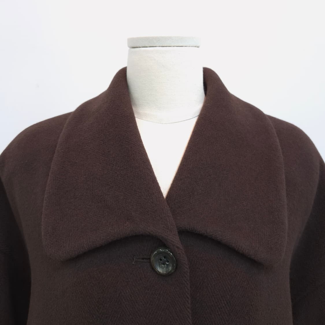 울100% 클래식 브라운 오버핏 코트 상품이미지2