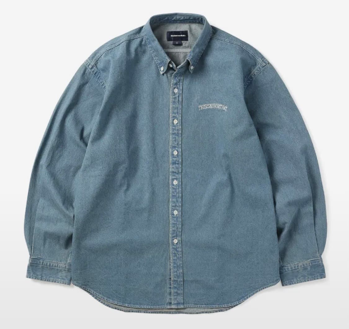 디스이즈네버댓 데님셔츠 블루 상품이미지1