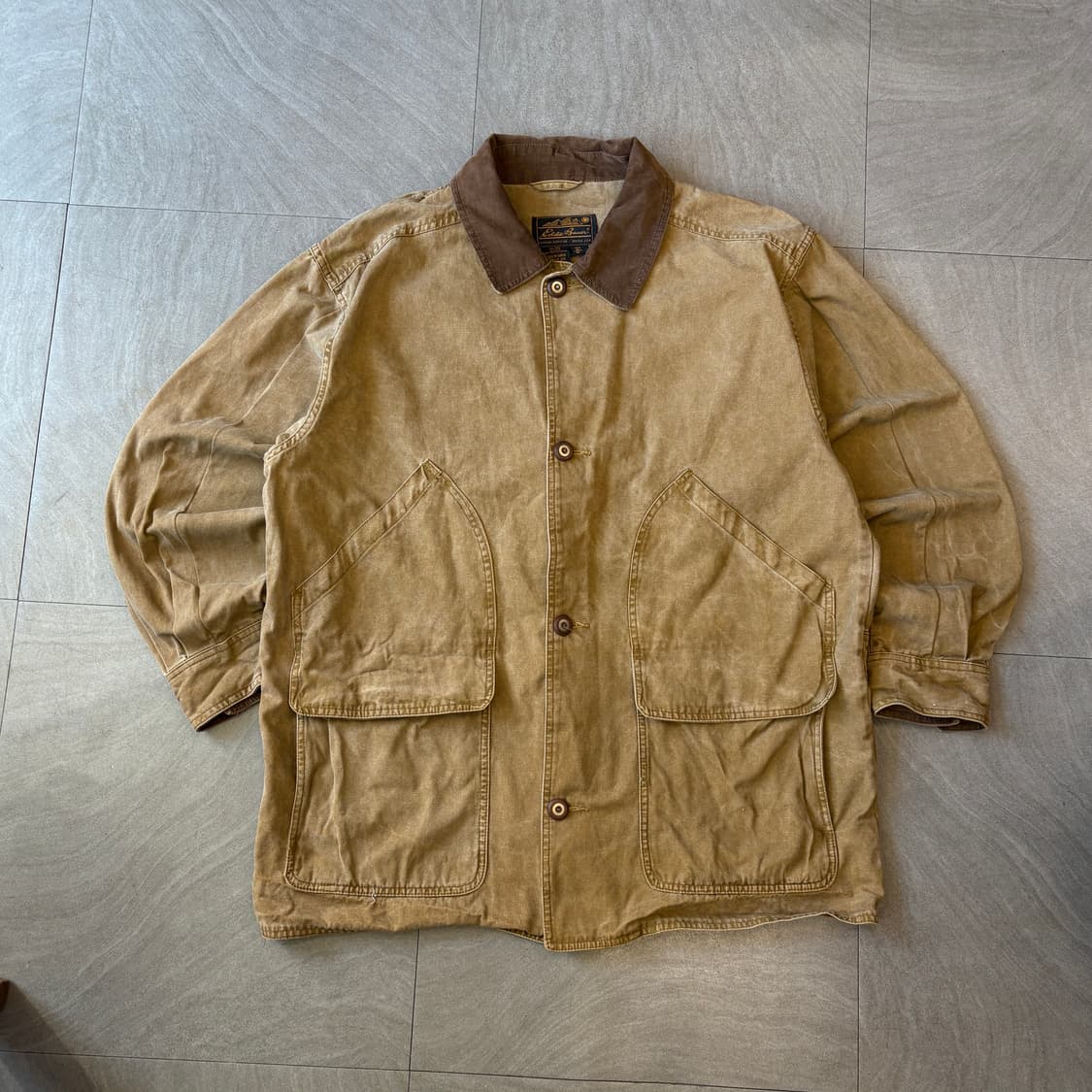 90년대 생산 에디바우어 브라운 헌팅 자켓 상품이미지1