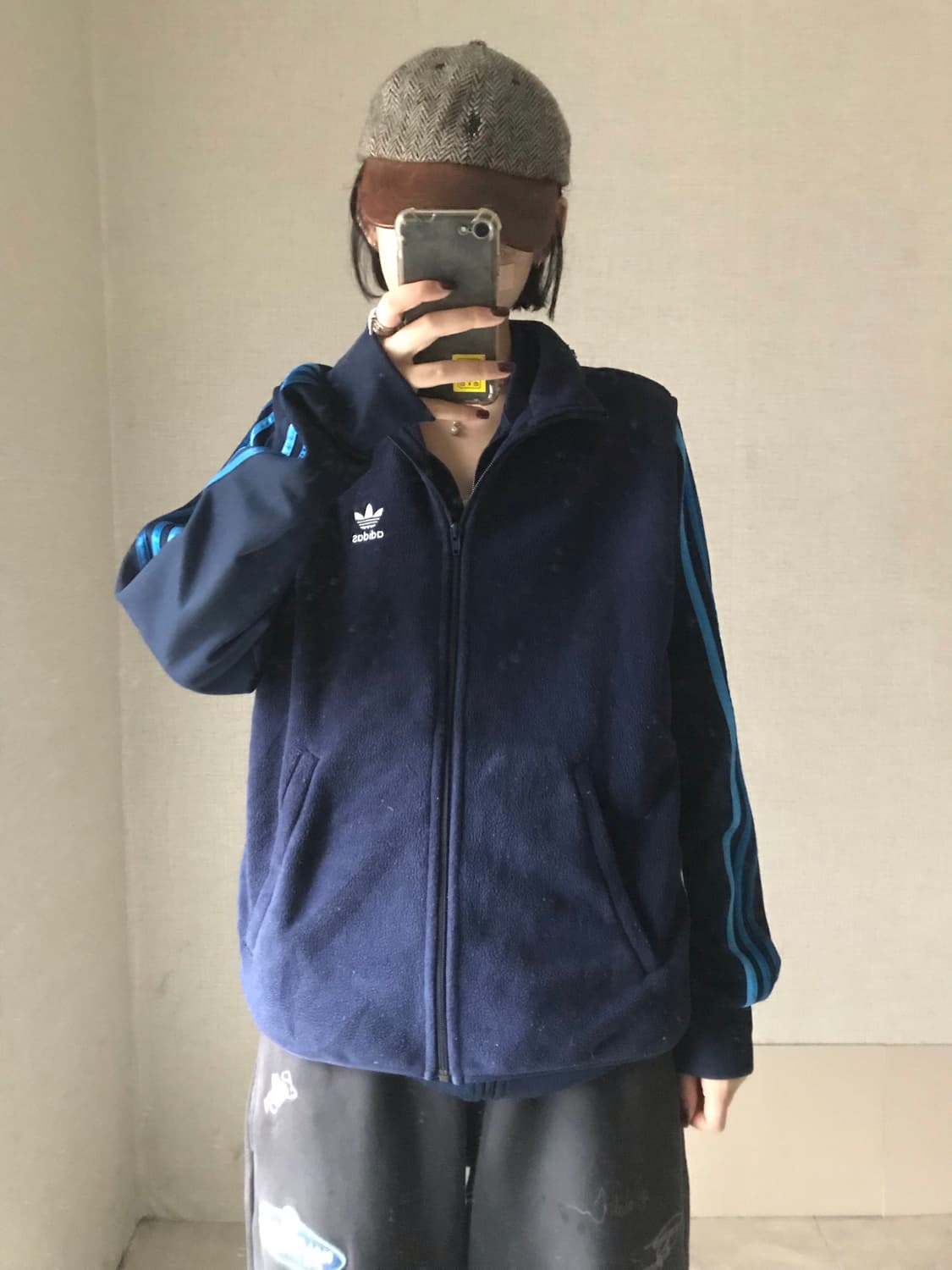 아디다스 네이비 파이어버드 후리스 조끼 상품이미지1