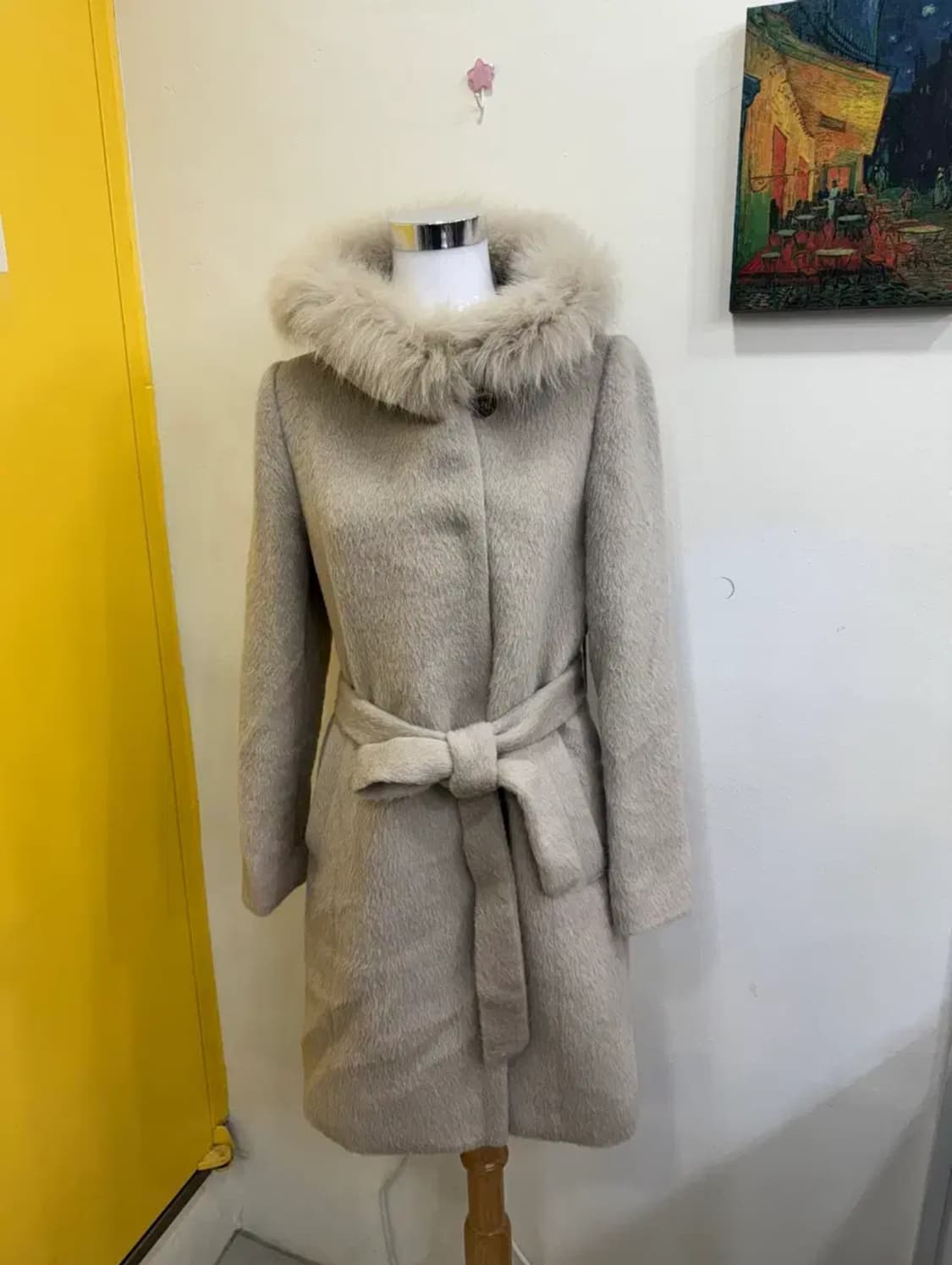 ISABEY 알파카 폭스퍼 후드코트 상품이미지2