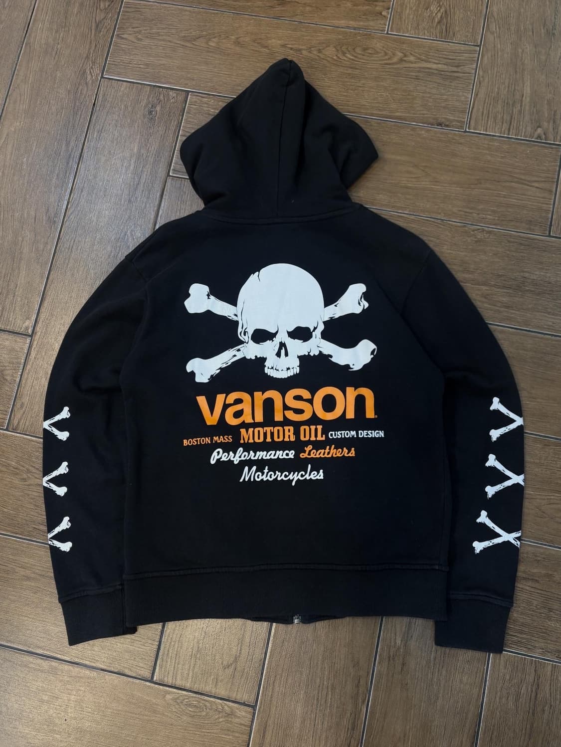 Vanson Skull Printing Hood Zip-Up 상품이미지9