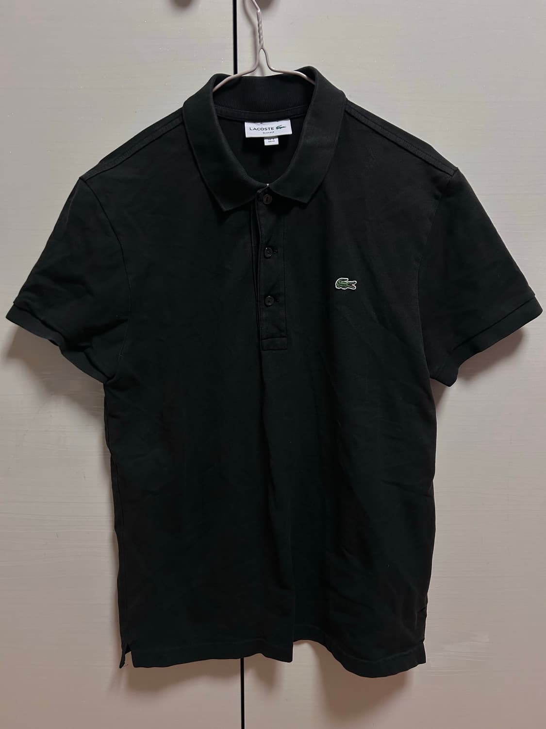 라코스테 블랙 슬림핏 폴로셔츠 M 상품이미지1