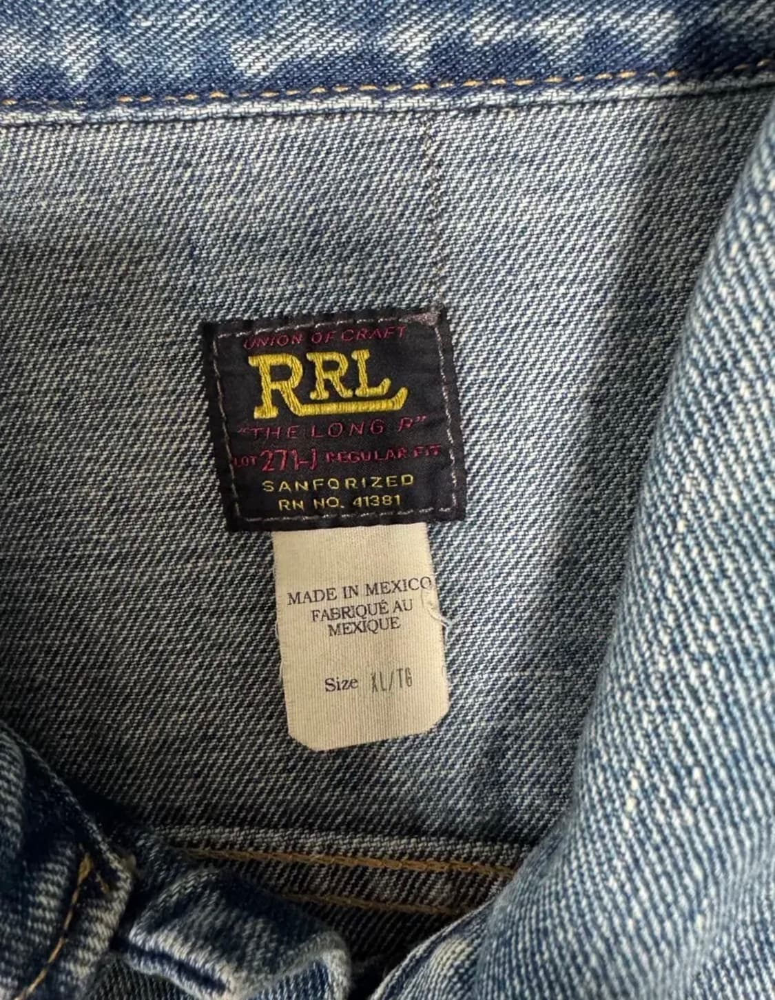 더블알엘 lot271 리랜드 데님자켓 xl 상품이미지6