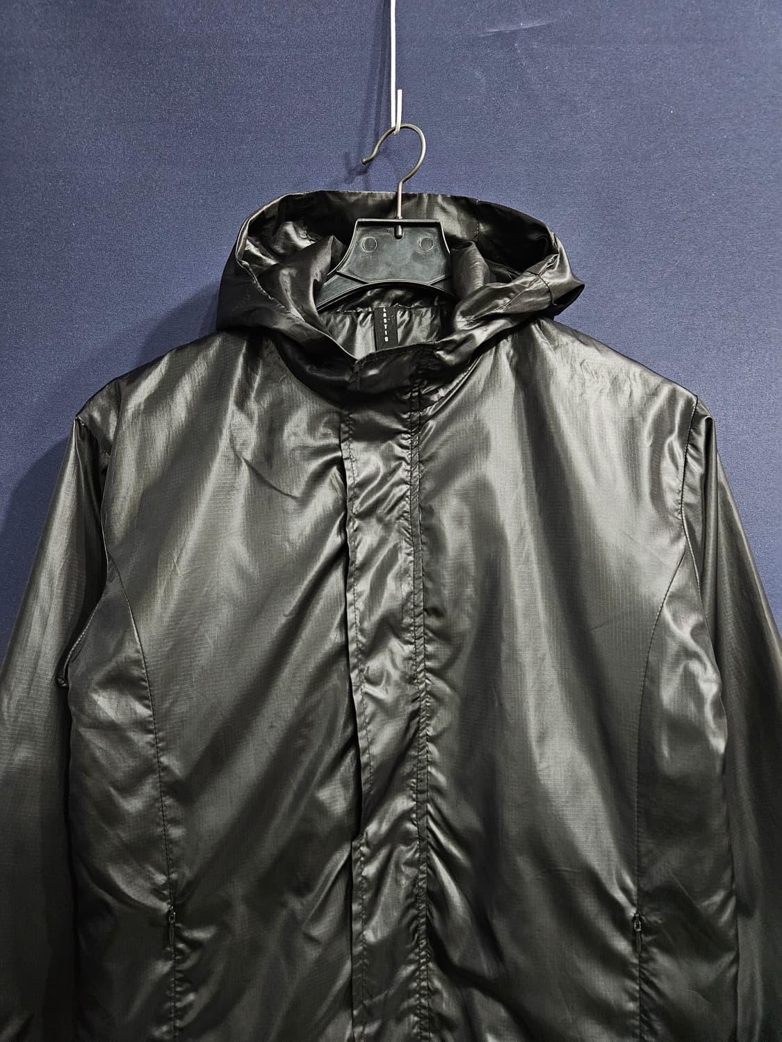 플라스틱 프로덕트 블랙 남성 세미오버핏 95 방풍 바람막이 자켓  상품이미지7