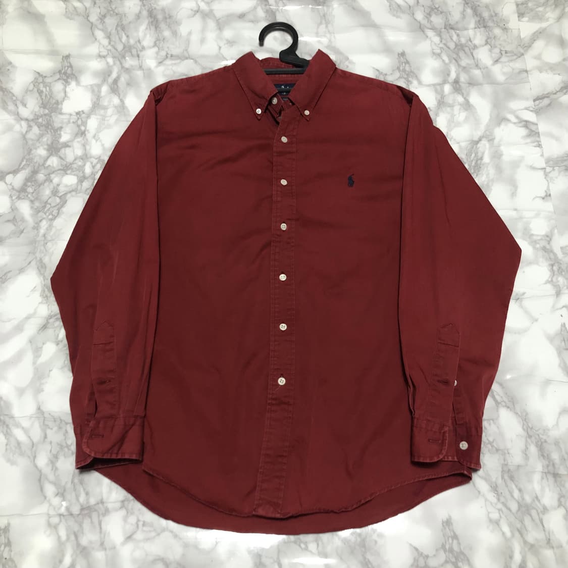 폴로 랄프로렌 셔츠 버건디 남성용 상품이미지1