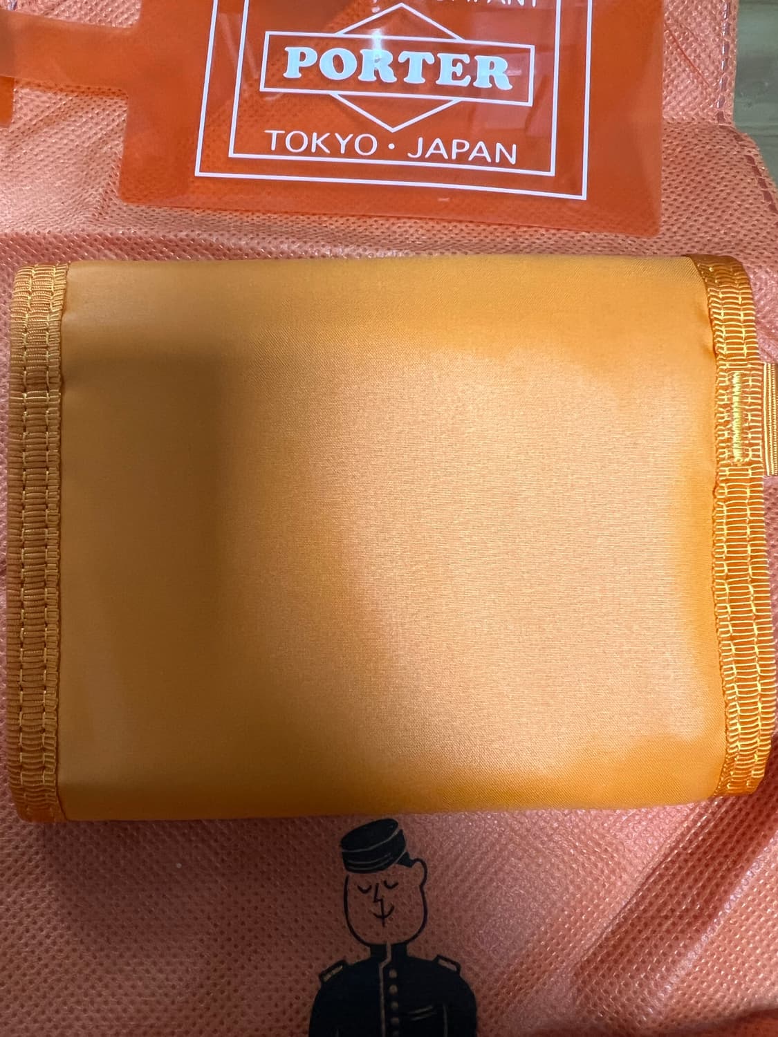 미사용 신품) Porter 포터 캡슐 반지갑 오렌지 컬러 상품이미지5