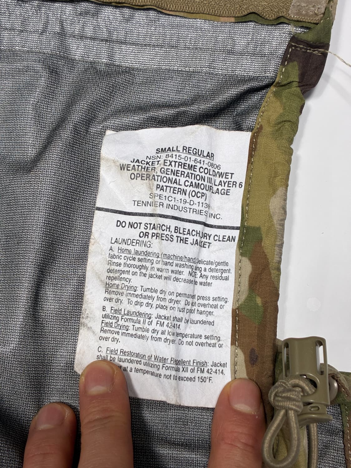 미군 고어텍스 쉘 자켓 상품이미지5