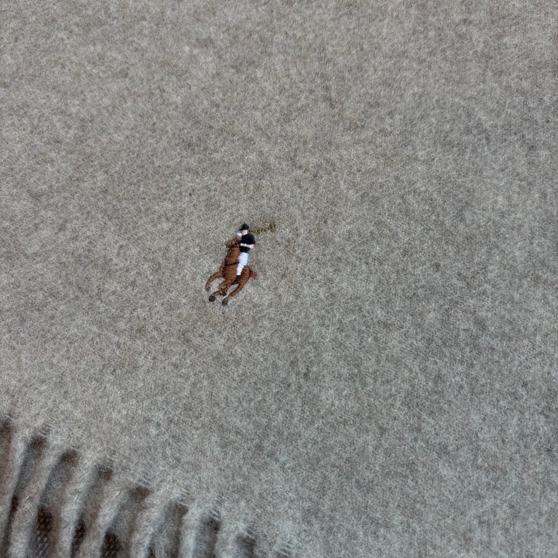 폴로 랄프로렌 울 머플러 시그니처 로고 오트밀컬러-남여공용 상품이미지2