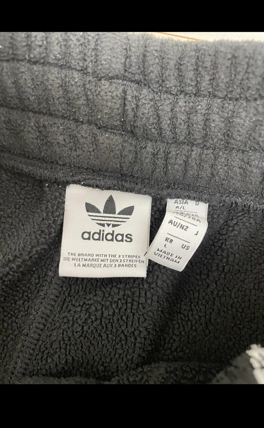 아디다스 후리스 기모 조거 팬츠 블랙 L 상품이미지3