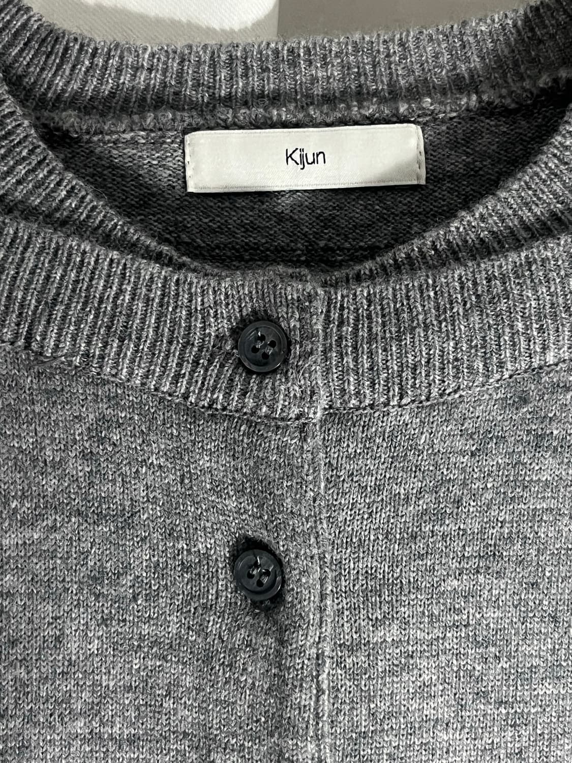 기준_더블넥 가디건 M사이즈 (Melange Grey) 상품이미지6