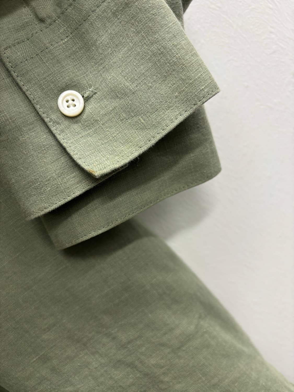 SOLID HOMME 솔리드옴므 프리미엄 리넨 밴드 칼라 셔츠 상품이미지4