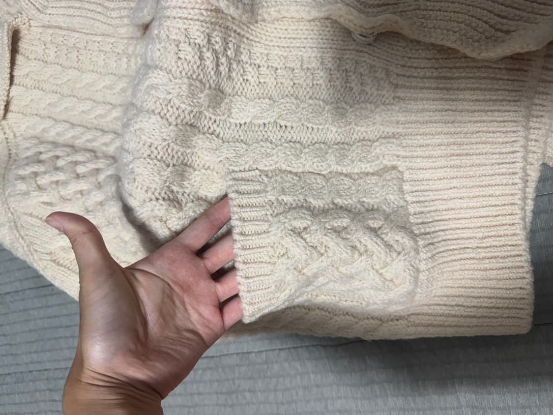 리본빛 루카 스코틀랜드 울 가디건 상품이미지7