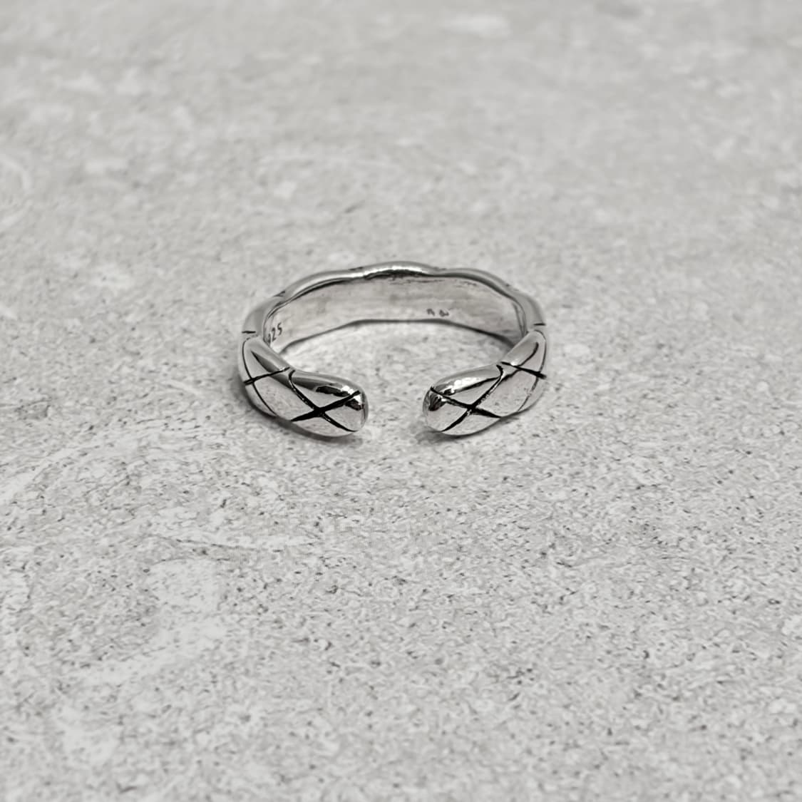 Oribell 코코 크러쉬 925실버 오픈링 슬림 반지 상품이미지6