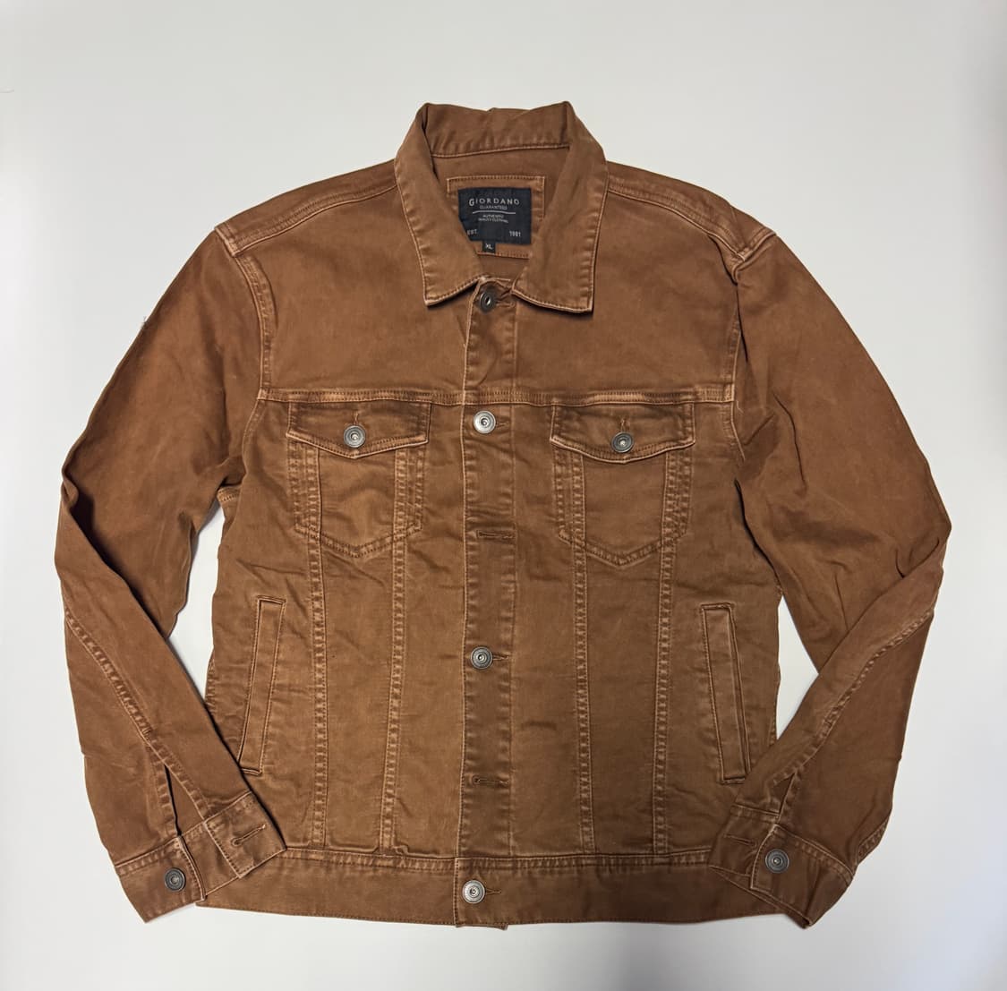 지오다노 워크 데님 트러커 자켓 브라운 L ~ XL 상품이미지1