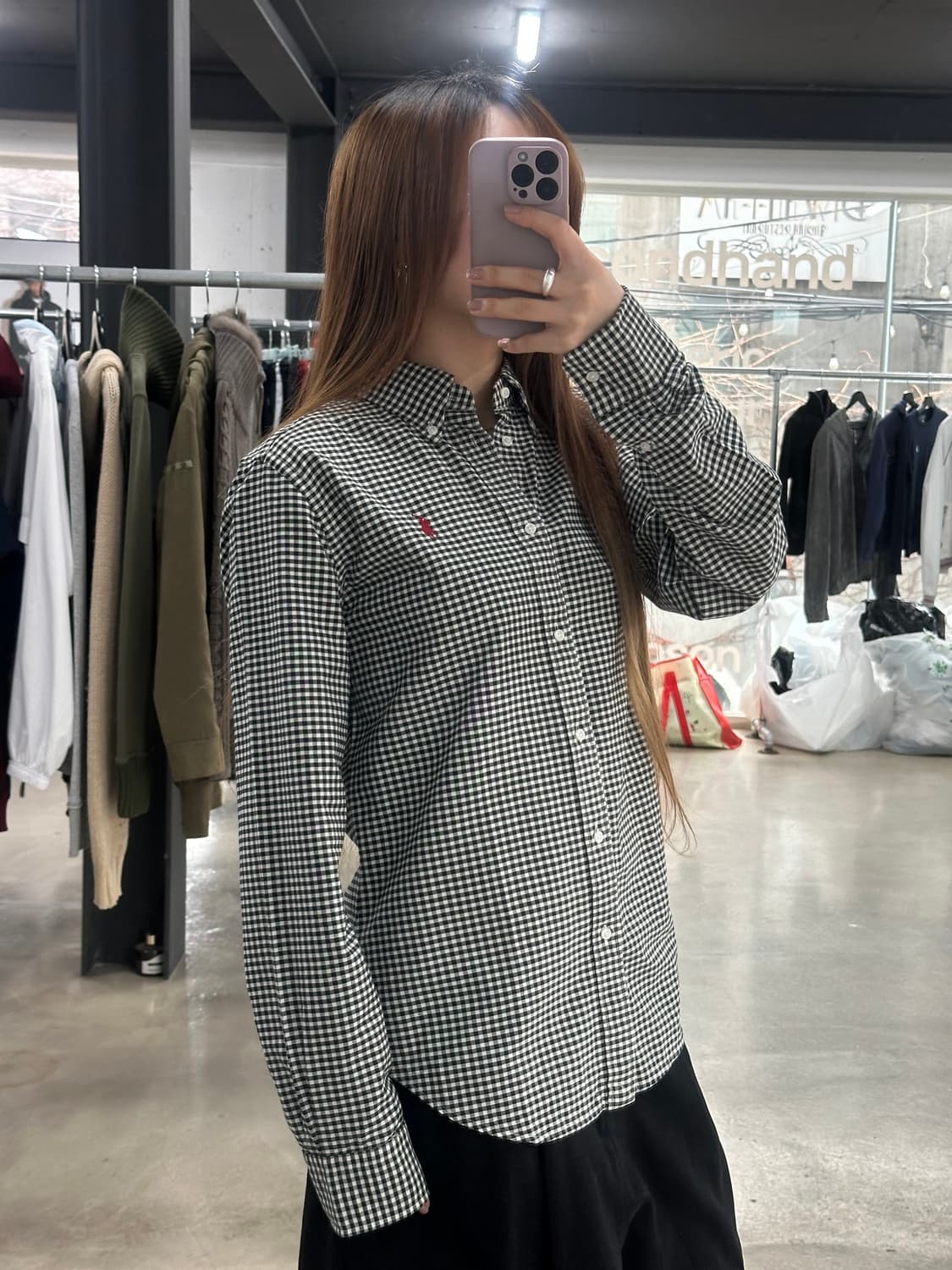 폴로랄프로렌 깅엄 체크 버튼다운 셔츠 상품이미지2