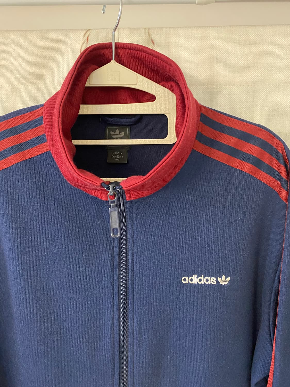 100)아디다스 베켄바우어 네이비 버건디 져지 집업 상품이미지3