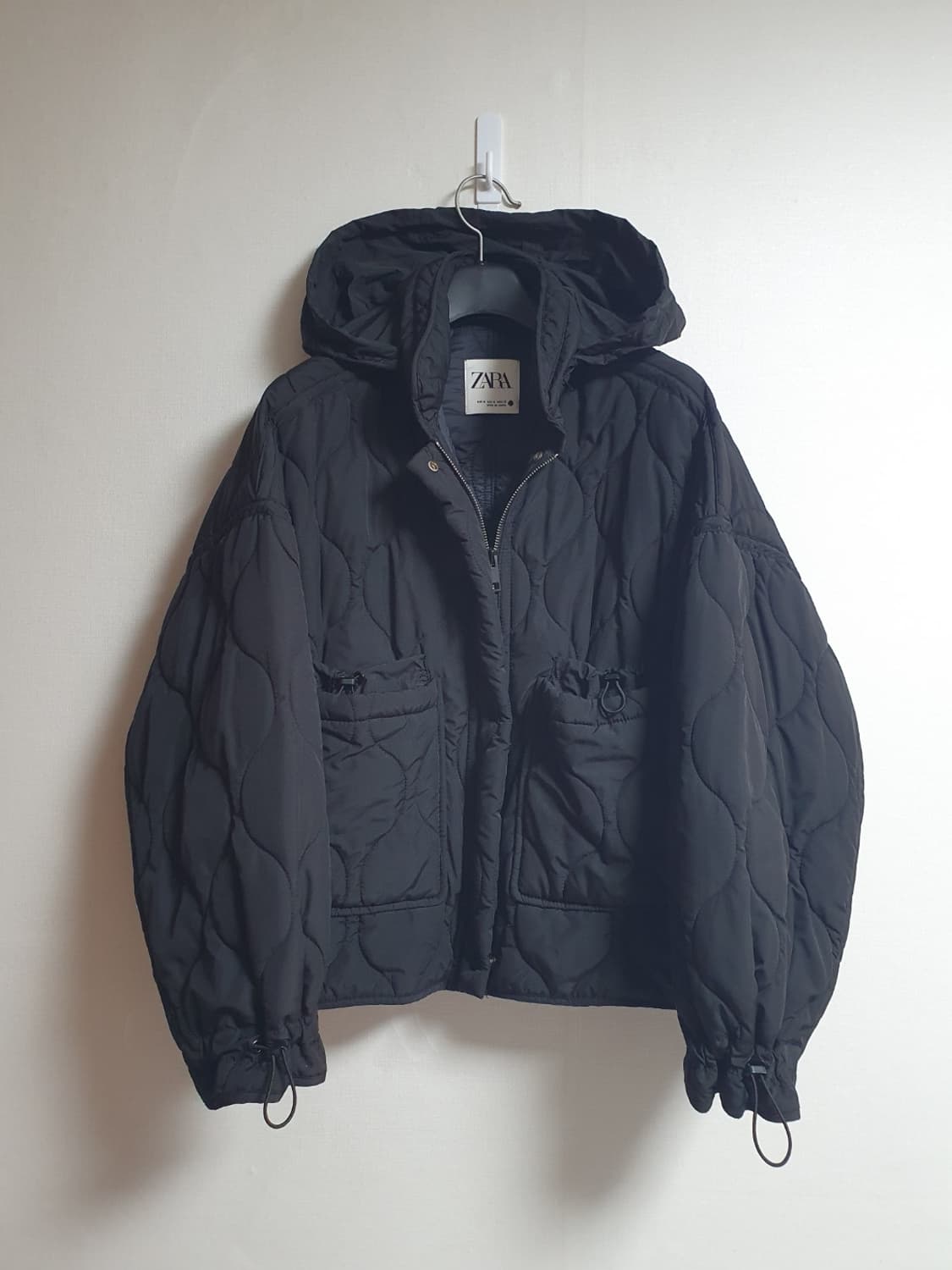 택포가 자라 자켓 블랙 퀼팅누빔자켓 M 상품이미지5