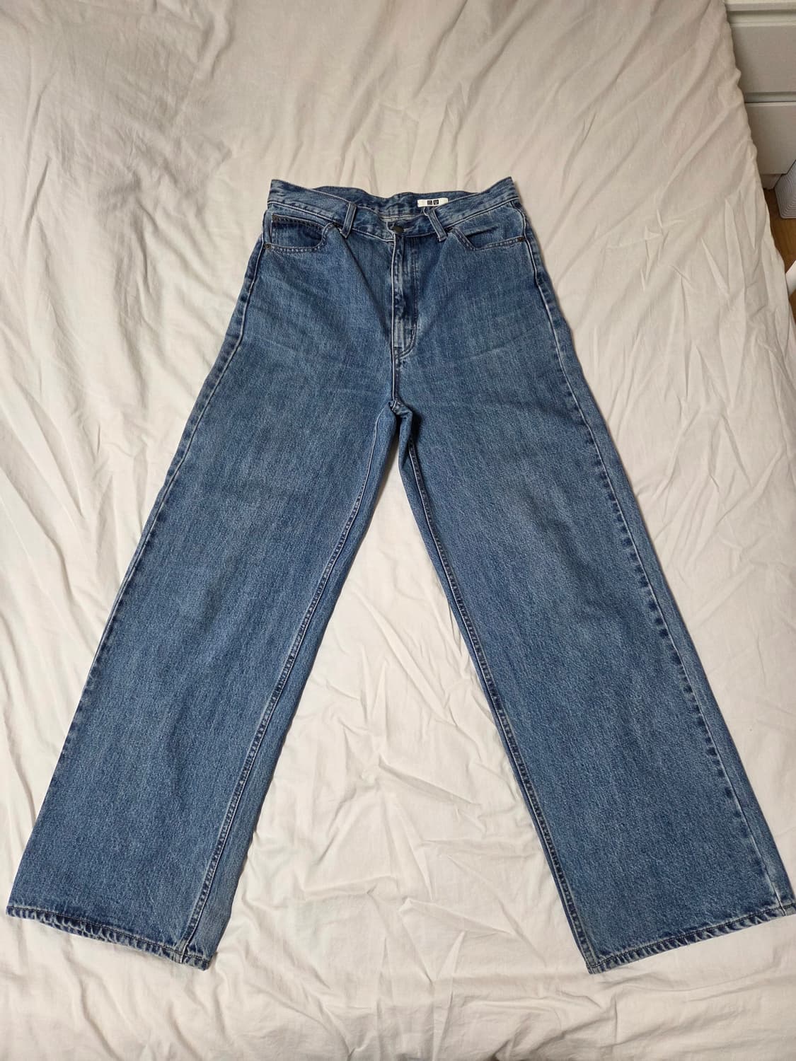 유니클로 U 와이드진 65블루 27 상품이미지3