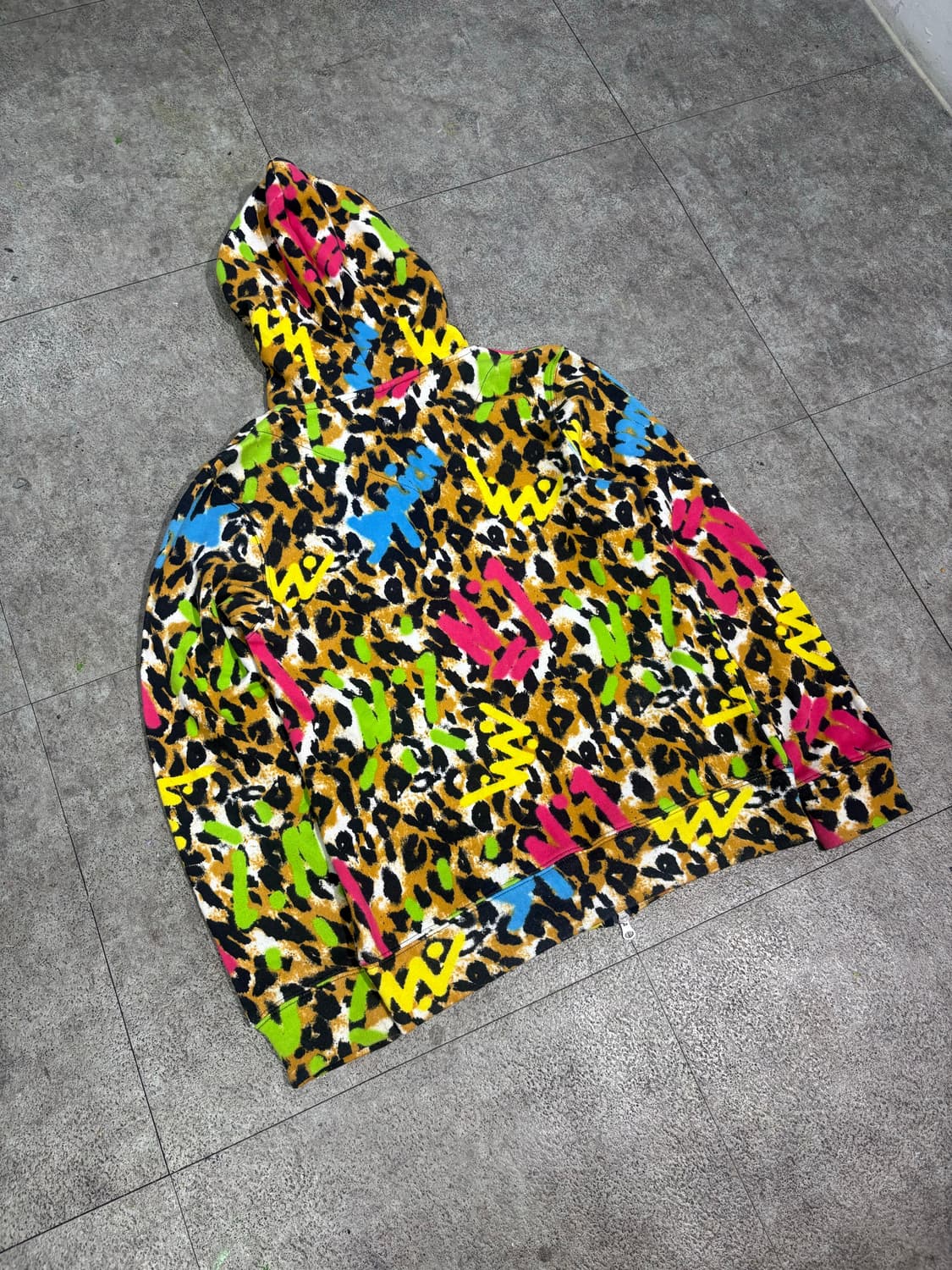 조이리치 레인보우 레오파드 후드집업 상품이미지6