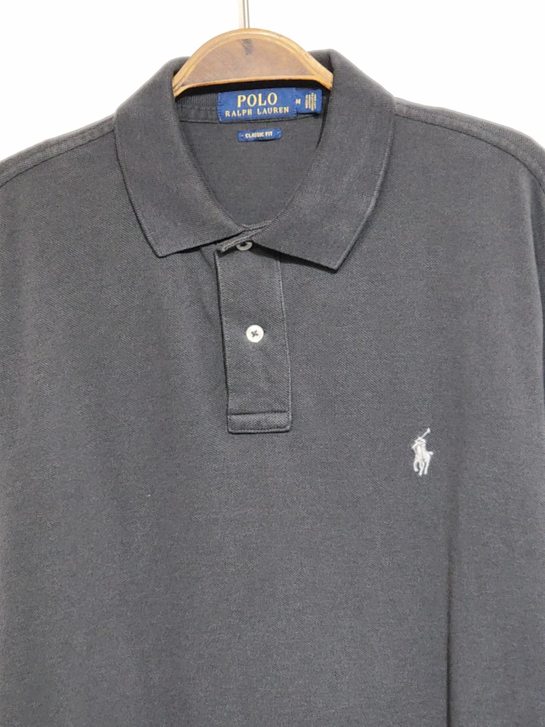 (L) 랄프로렌 폴로 카라티 차콜 긴팔 티셔츠  상품이미지2