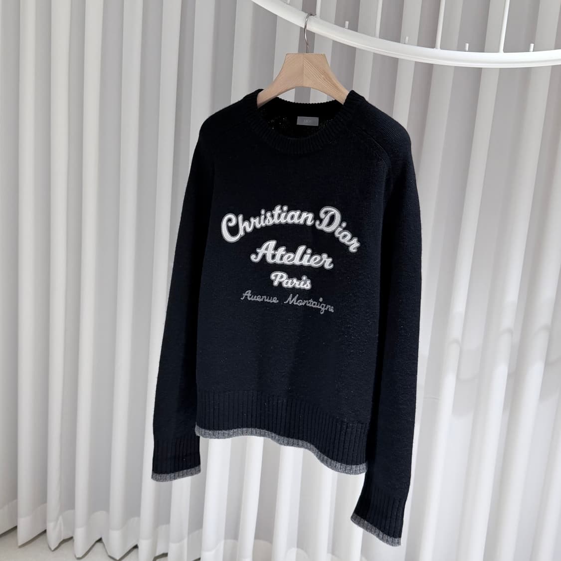 ( A+ / 3XL ) 디올 크리스찬 디올 아뜰리에 니트 스웨터 블랙 상품이미지2