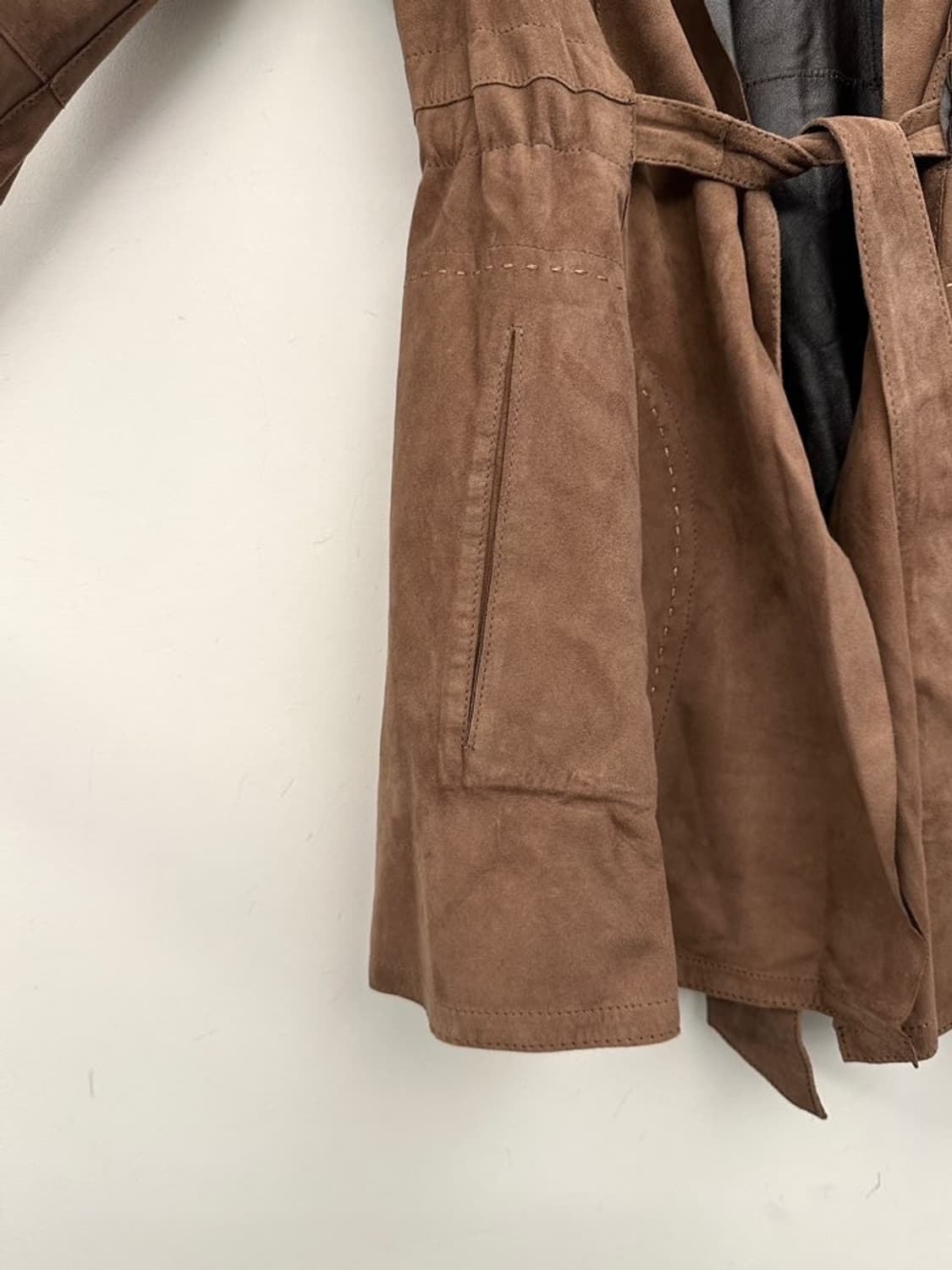 Suede & leather reversible stitch jacket 상품이미지7