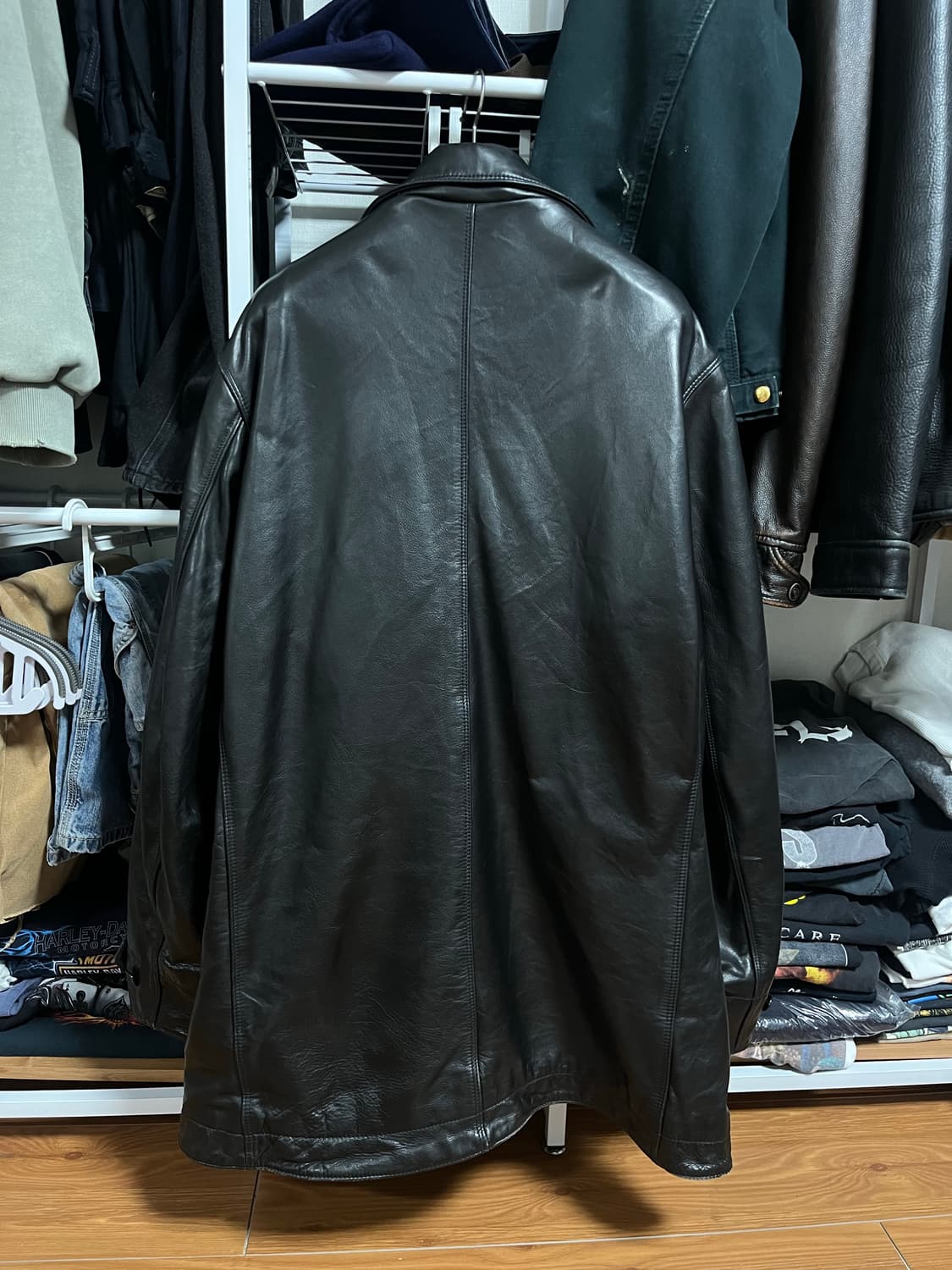 Old Gap Leather Car Coat 상품이미지2