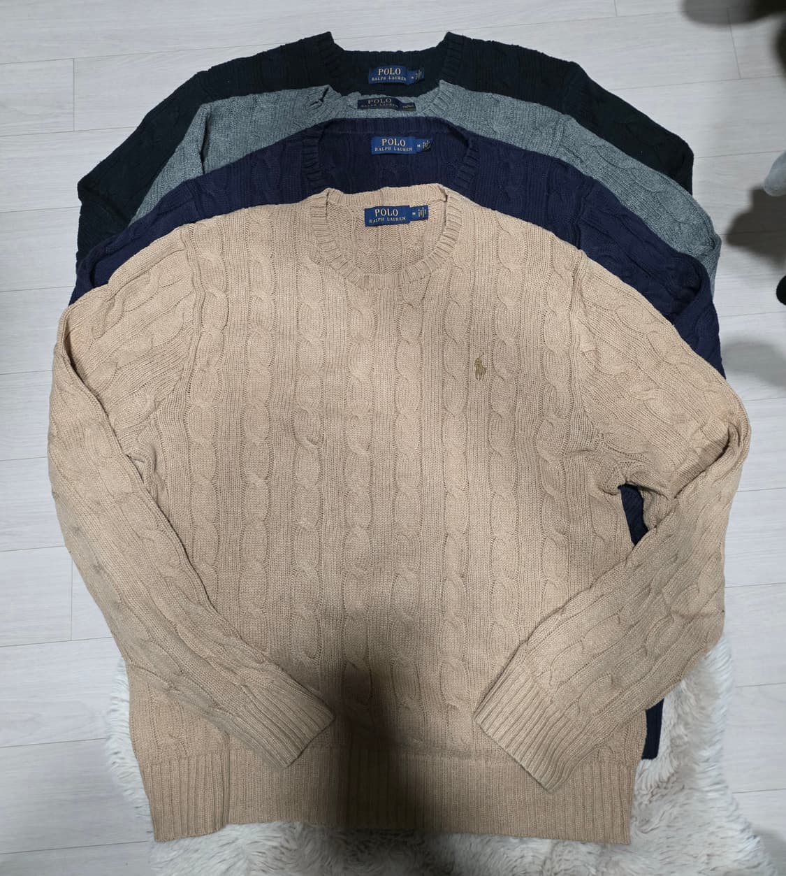 폴로 랄프로렌 케이블 니트 꽈베기 니트 M사이즈 상품이미지1