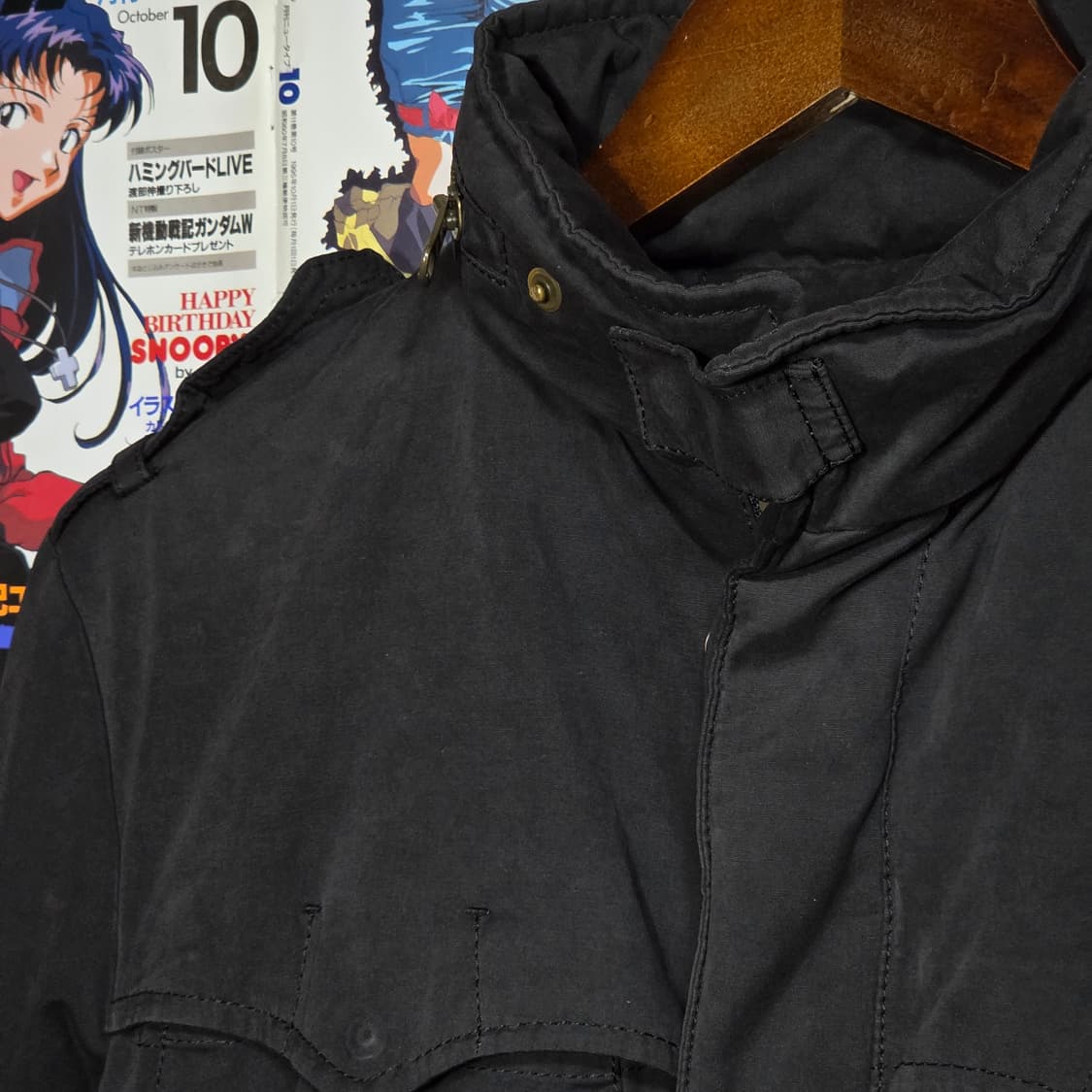 JPN 블랙 코튼 나일론 멀티 포켓 투지퍼 자켓 상품이미지3