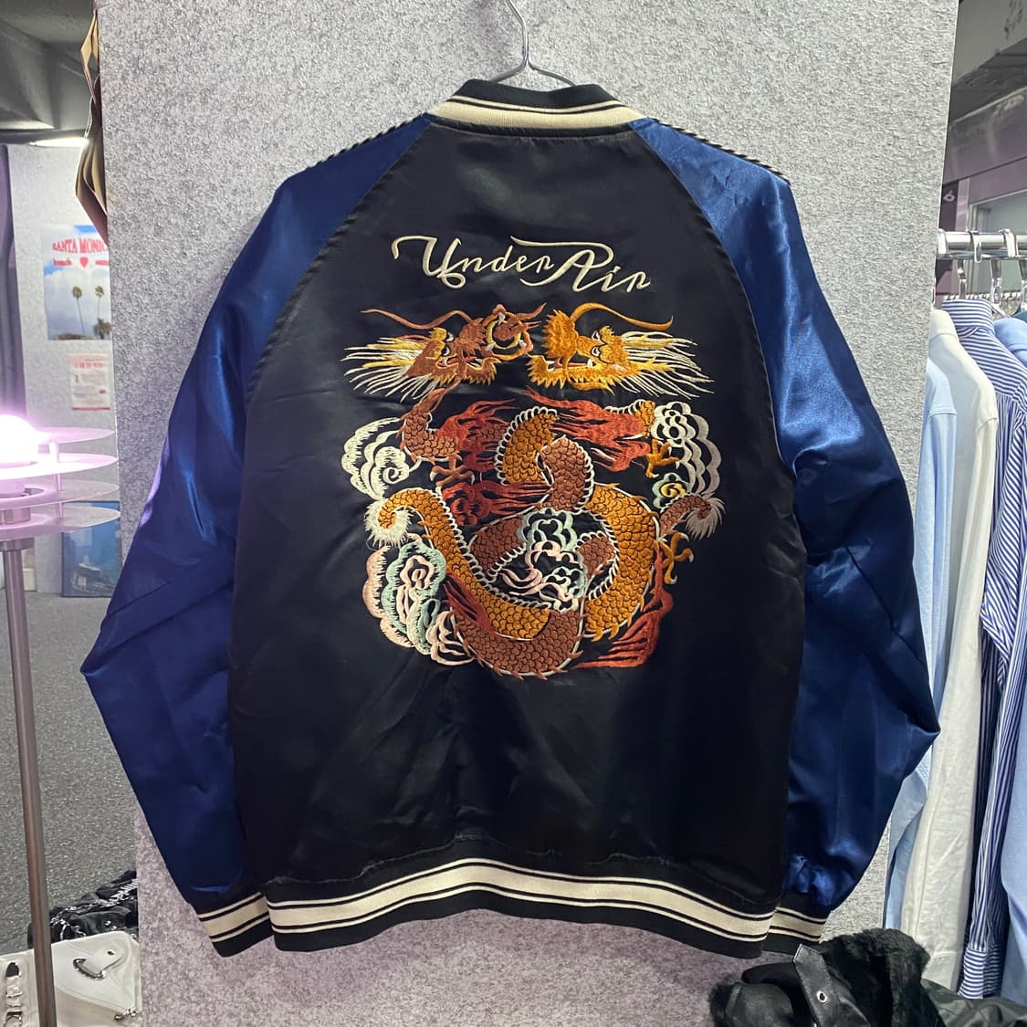 언더에어 풀 자수 배색 스카잔 B3193 상품이미지3