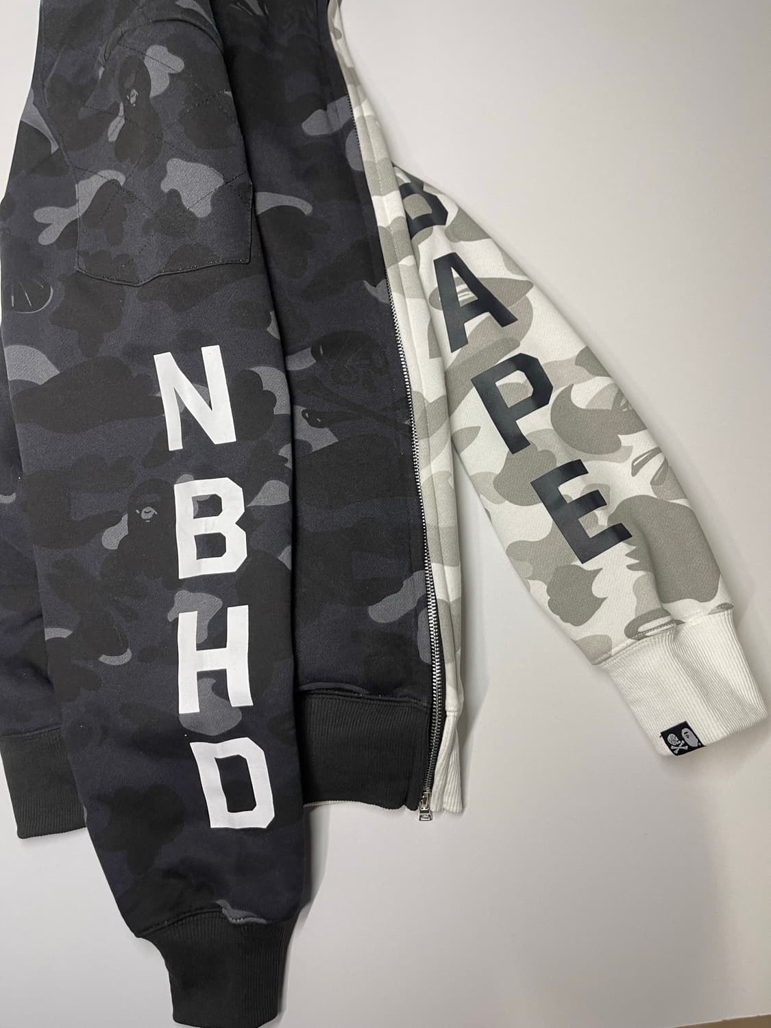 베이프 x NEIGHBORHOOD 반반 카모 샤크 후드집업 L-XL 상품이미지5