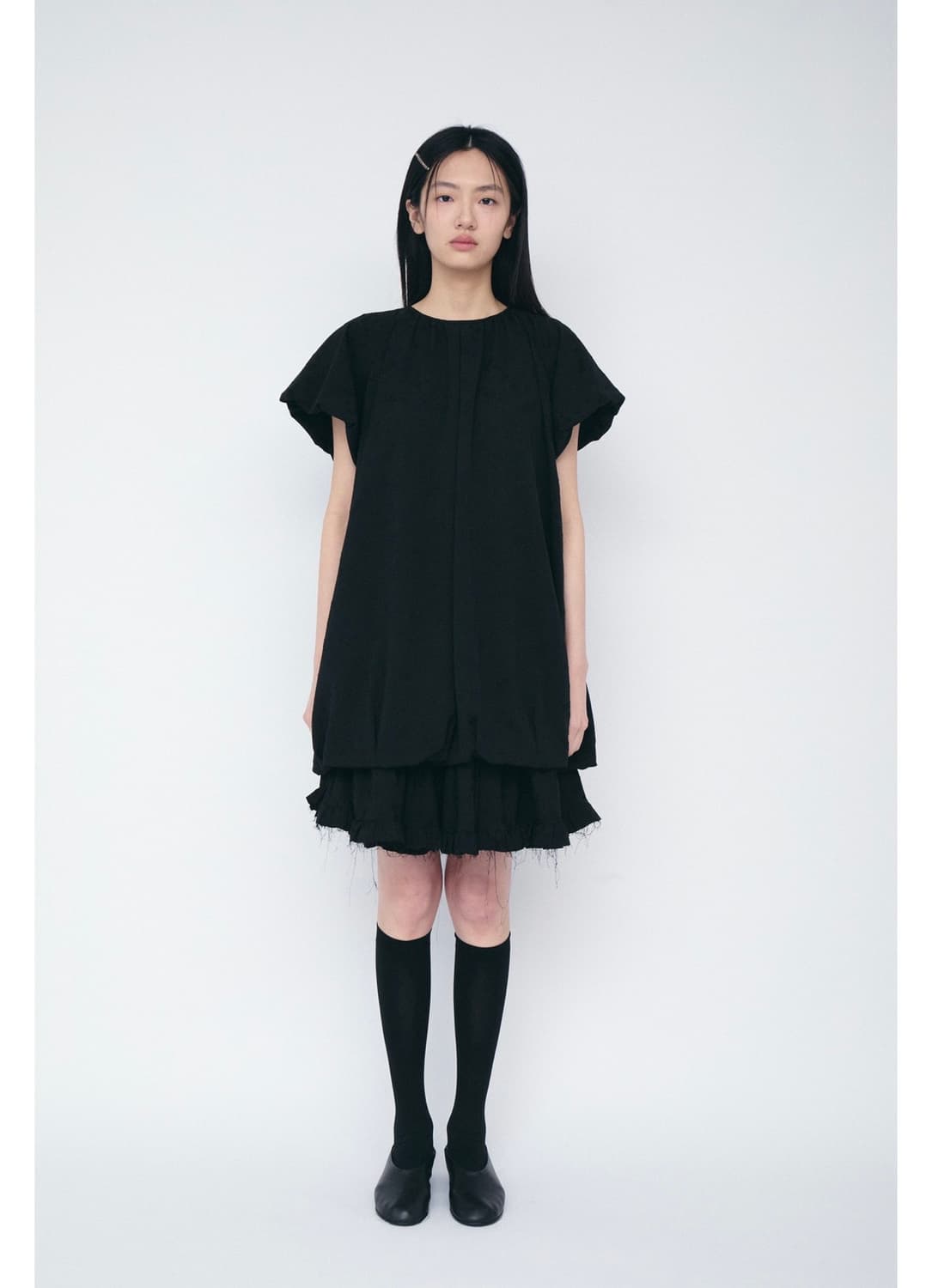 cosmoss volume mini dress (floral black) 상품이미지1