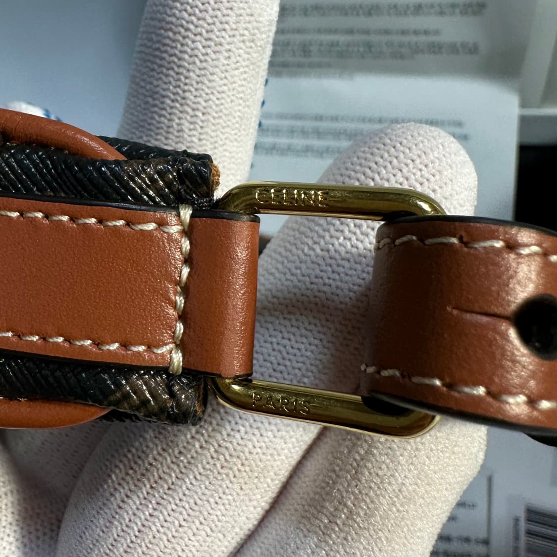 [새상품급/풀구성] 셀린느 트리옹프 캔버스 미니 아바백 탄 상품이미지6