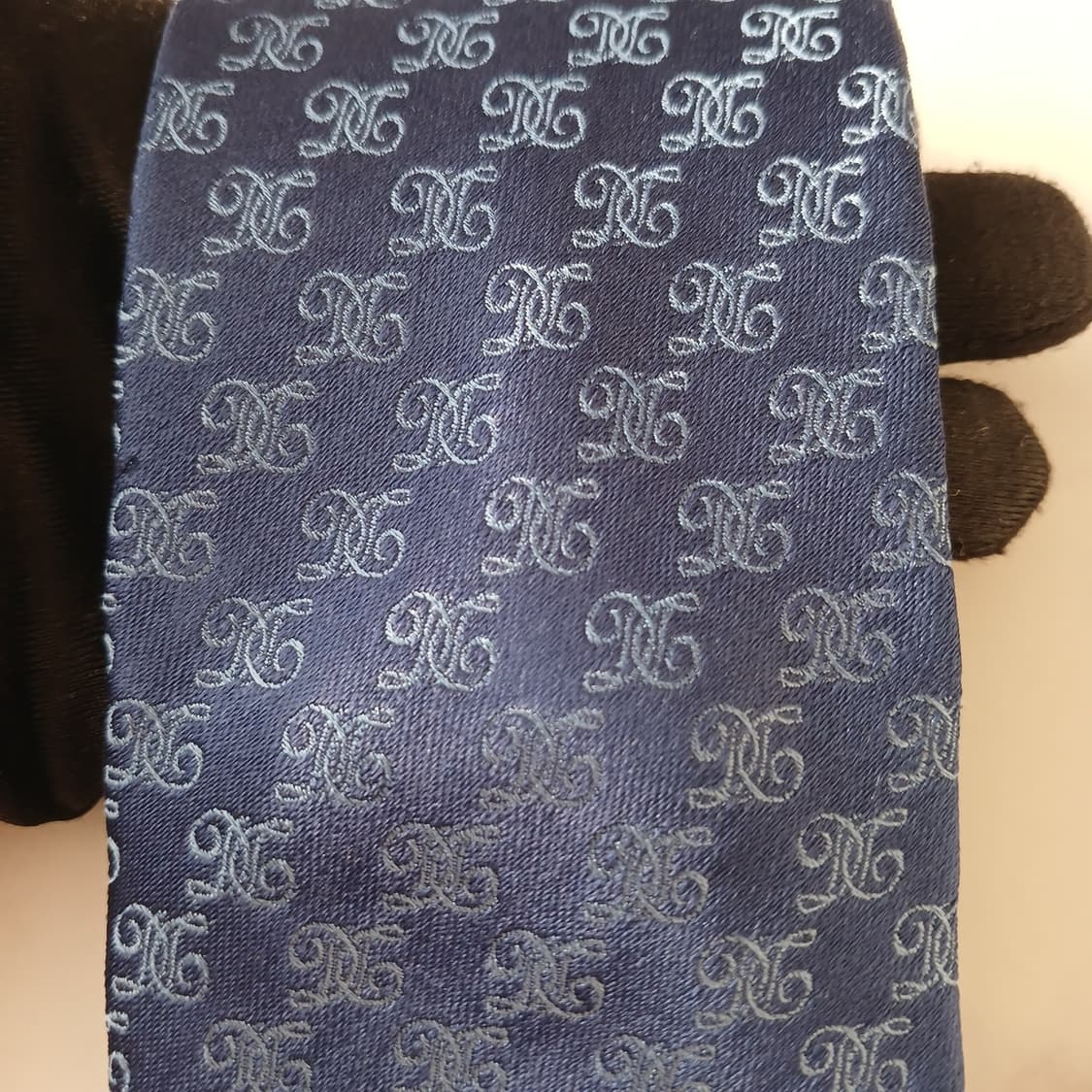 닥스 실크 블루 로고 패턴 넥타이 8.2cm A+등급 A19012
 상품이미지5