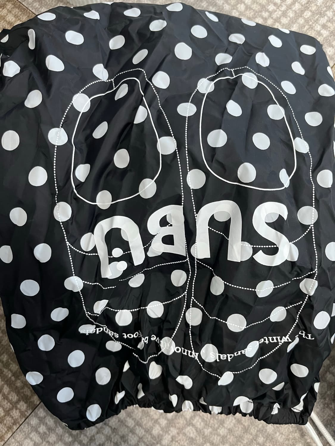 [2]SUBU 땡땡이 슬리퍼 블랙 상품이미지2