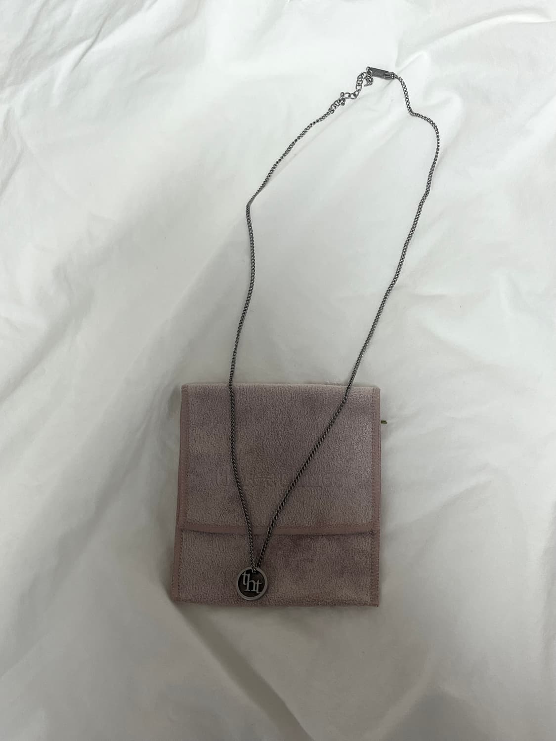 쓰리타임즈 로고 목걸이 매트실버 상품이미지2