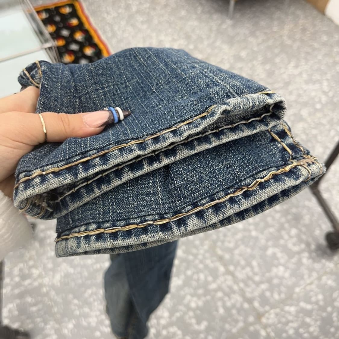 트루릴리젼 빌리슈퍼티 Y2K 로우라이즈 데님팬츠 27인치 C07978 상품이미지8