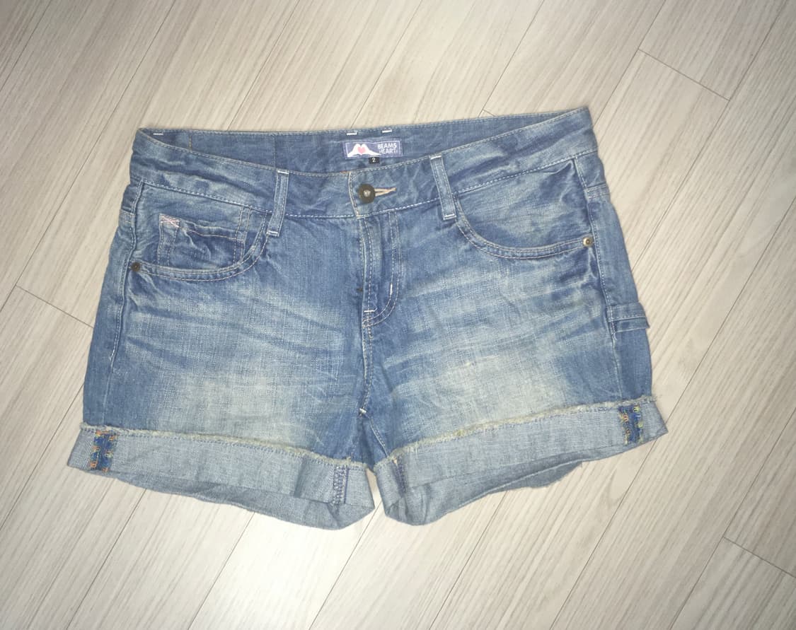 Beams heart denim shorts 상품이미지2