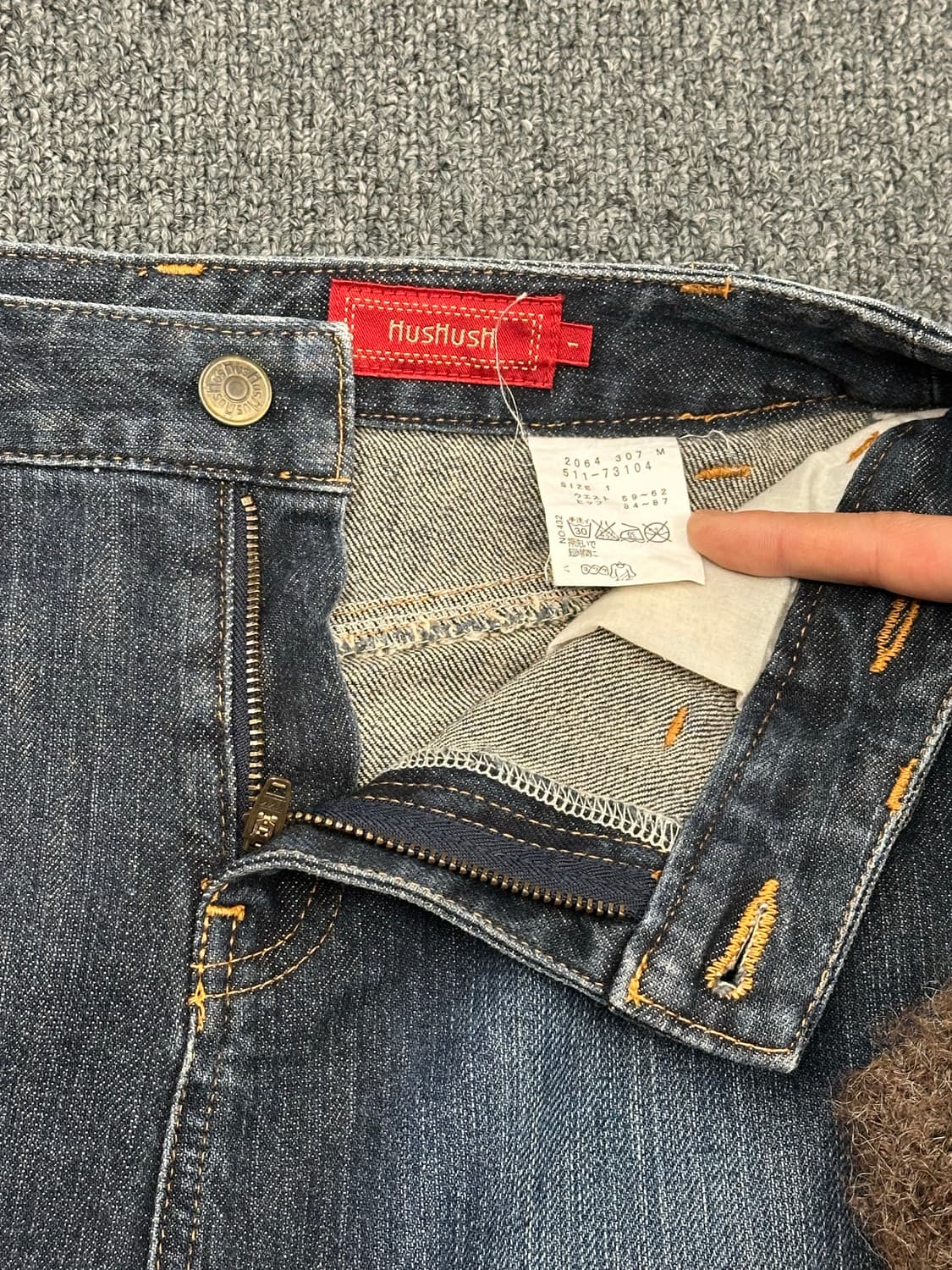 1)Japanese vintage 버튼 디테일 데님 미니 스커트 상품이미지3