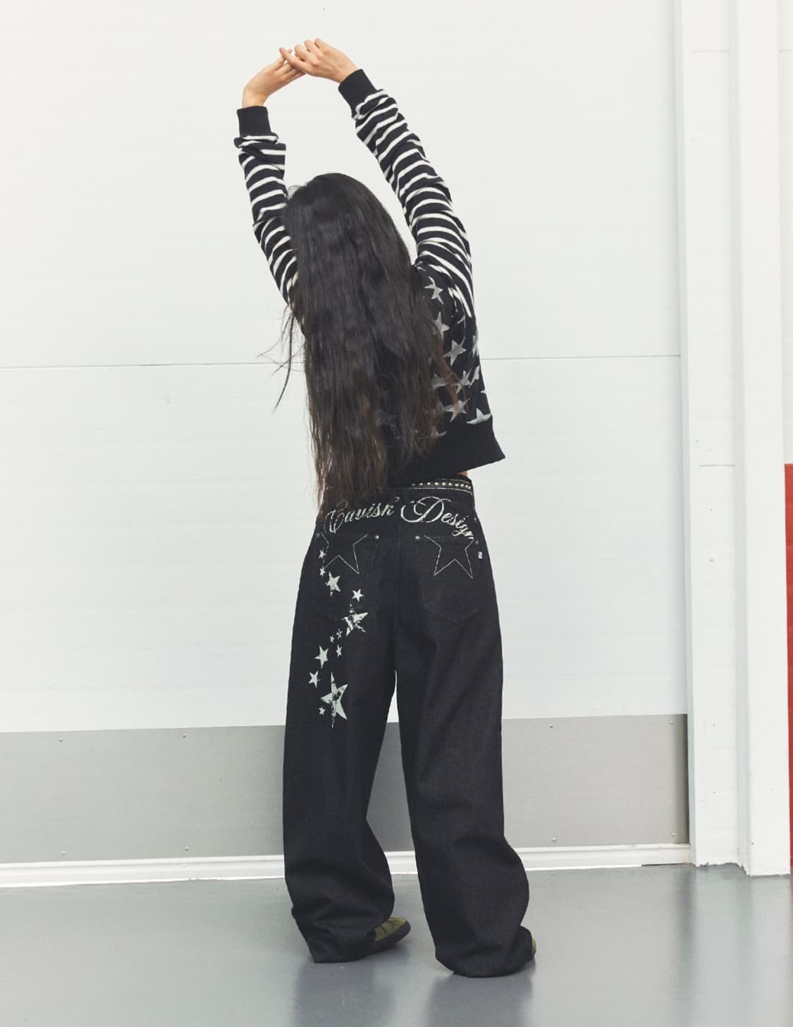 W MILKY WAY DENIM PANTS BLACK 상품이미지2