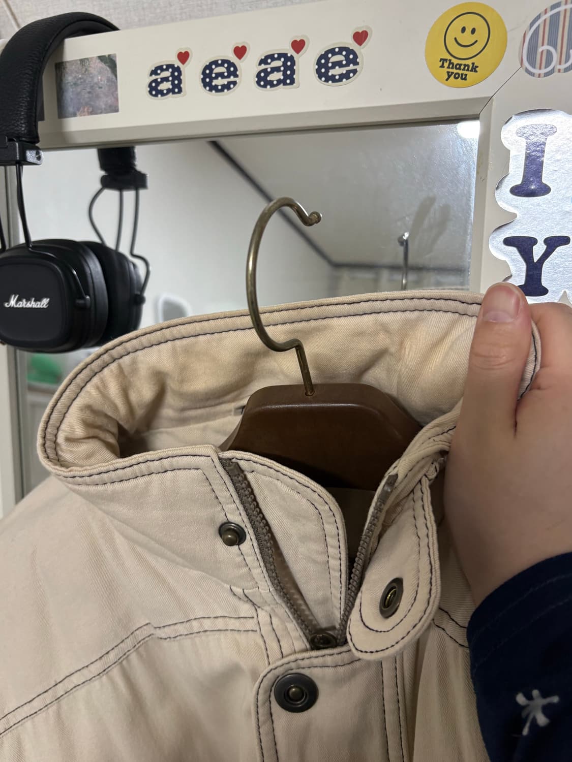 스컬프터 패딩 아이보리 상품이미지3