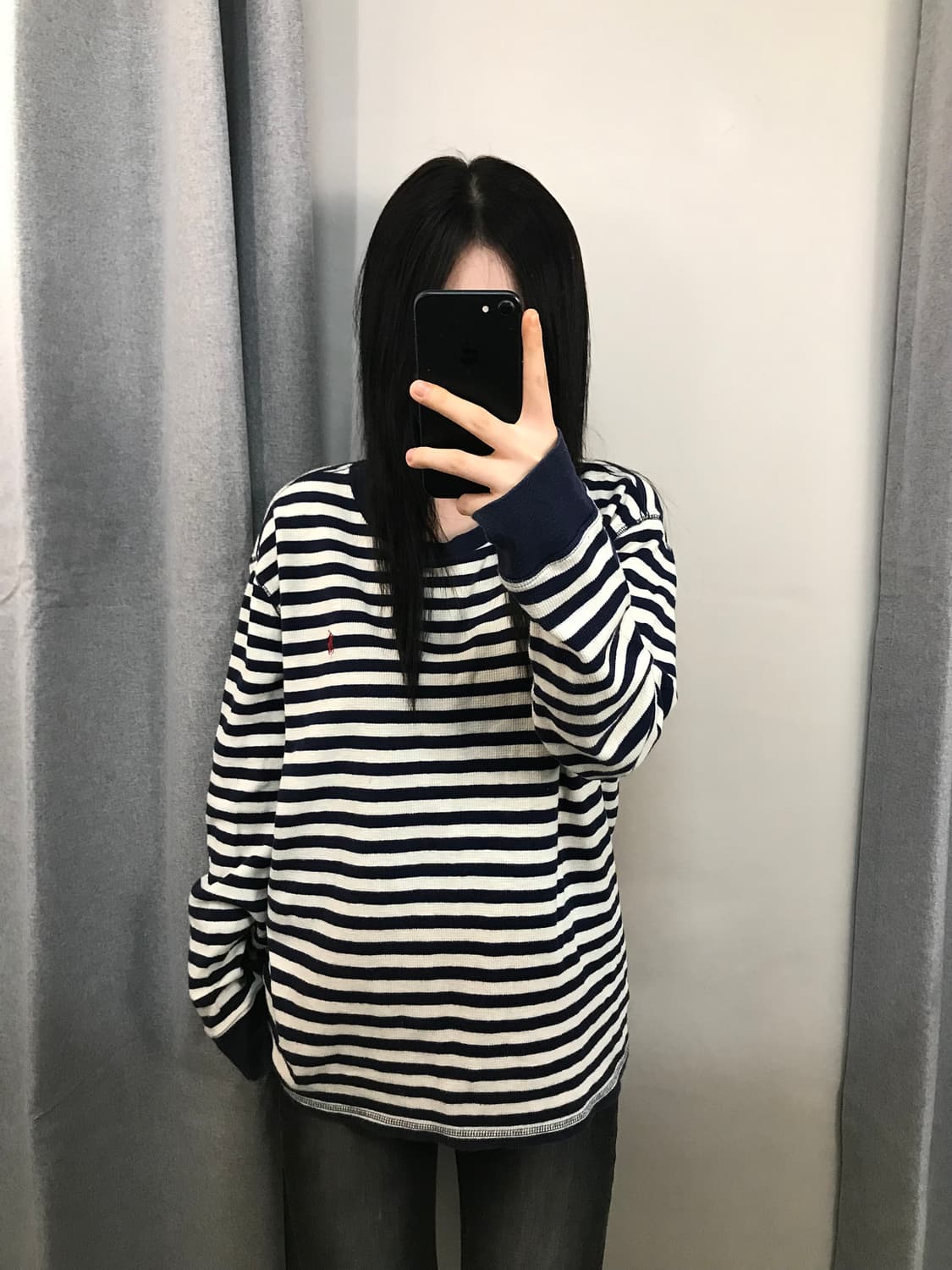 [정품]폴로 랄프로렌 스트라이프 롱슬리브 티셔츠 M 상품이미지1