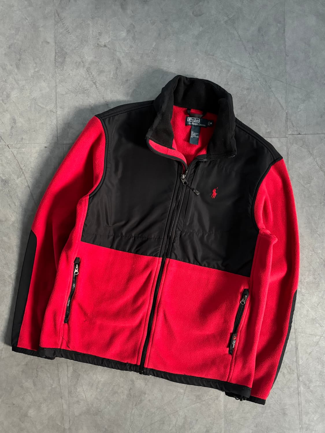 Polo 폴로 랄프로렌 레드/블랙 배색 데날리 플리스 자켓 상품이미지2
