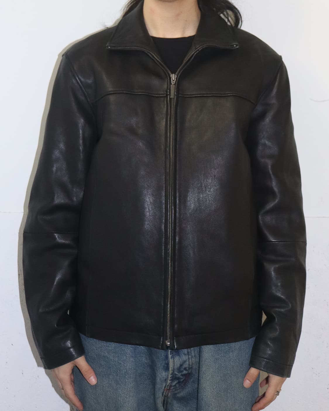 캘빈 클라인 클래식 레더 집업 자켓 상품이미지2