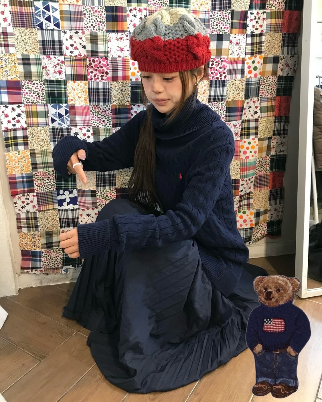 🐻💙 폴로 랄프로렌 네이비 케이블 터틀넥 니트 💙🐻 상품이미지1