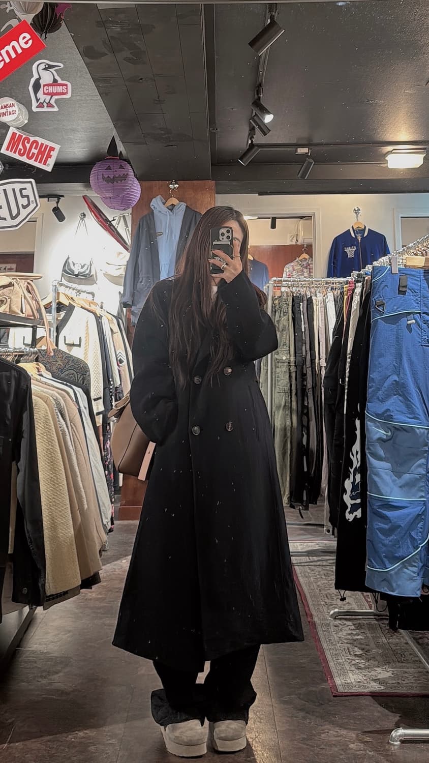 한섬 시스템 SYSTEM 캐시미어 울 더블 롱코트 상품이미지7