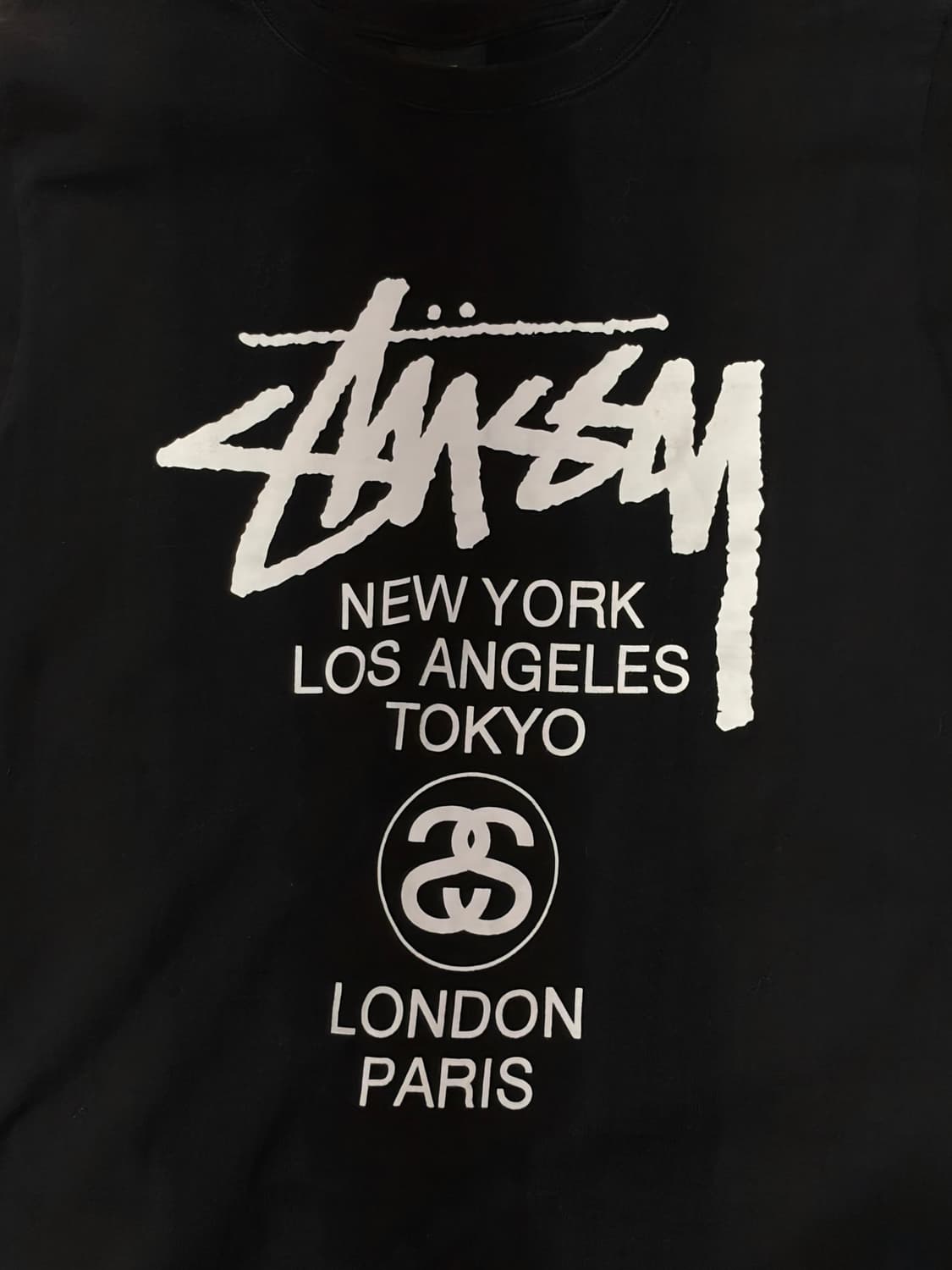 스투시(Stussy) 월드투어 블랙 티셔츠 상품이미지3
